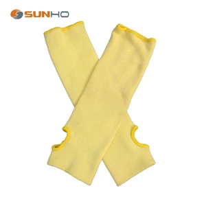 Wear-resistant Anti-cutting Industry Protective Adding HPPE Comfortable Contton Knitted Anti Cutting Sleeve Cuff Arm Guard