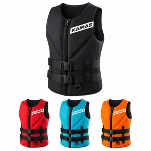Custom Adult Neoprene Surf Kayak Life Vest Professional Buoyancy Jacket For Jet Ski Rafting Swimming Water Sports