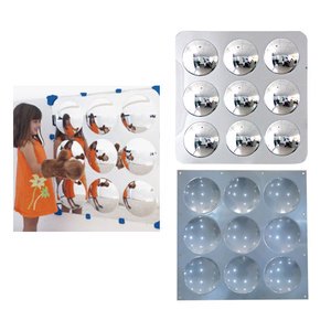 49*49 CM and Customizable Size 2 mm Thickness Acrylic Plastic Decorative Different Size Multi Dome Convex Mirror