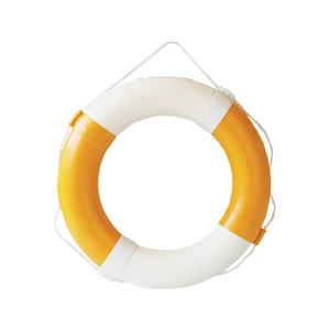 Factory Wholesale Water Safety Rescue Lifesaving Product Portable High Buoyancy Yellow White Life Buoy Ring