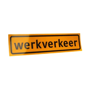 Reflective Aluminum Werkverkeer Traffic Sign with High Visibility for Belgium Vehicle Marker Board