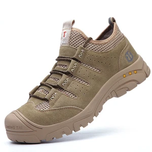 Men's Women's Four-Season Breathable Anti-Smash Anti-Pierce Safety Shoes Anti-Slip Wear-Resistant Work Shoes Odor Protection