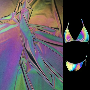 High Reflective Rainbow Iridescent History Spandex Fabric For Clothing Bag Shoe HAT