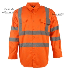 FR Clothing Flame Resistant Fire Safety Shirt Industrial Work Uniform ANSI Class 2 High Visibility Customized Logo Unisex