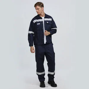 Factory Supply Fire Safety Work Suit Electrician Uniforms Construction Workwear Reflective Tape Workwear