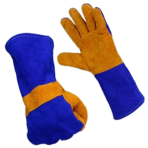 Wholesale 40cm Double Layer Kevlar Welding Gloves High-Temperature Resistant Smooth Texture Safety Cuff Heavy Duty Work Gloves