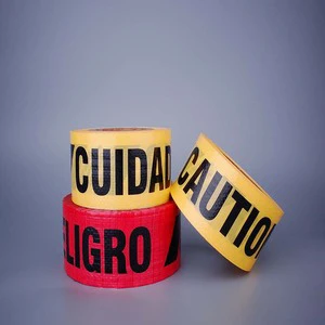 Custom Printing Color Pavement Signal Warning Tape Hazard Barrier Warning No Adhesion Barricade Tape