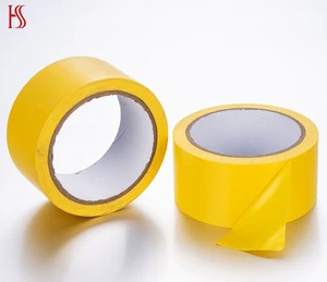 PVC Hazard Warning Safety Striped Tape Waterproof Pressure Sensitive Adhesive Floor Marking Tape Low Noise Version