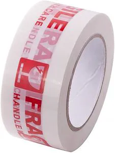 FRAGILE Warning BOPP Tape Custom Printed Tape 1.9