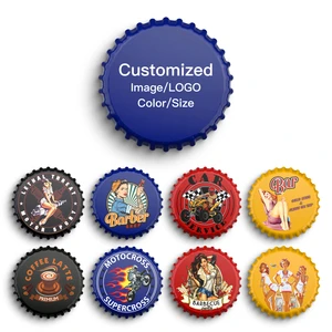 High Quality Low MOQ Fast Lead Time Custom Text Warning Information Bottle Cap Tin Sign For Garage Bar Decor