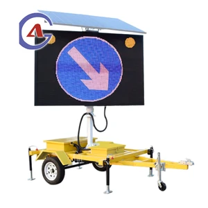 GUANGAN Programmable Solar Powered LED VMS Trailer Variable Message Highway Traffic Control Portable Board Equipment Solution