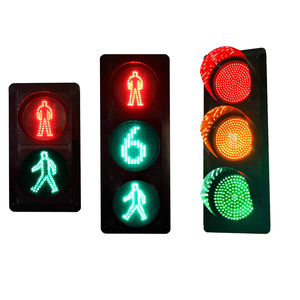 8 Inch Auto-Controlled Red Green Yellow Lenses Semaforo 200mm 300mm Full View LED Traffic Light With Countdown and Green Arrow