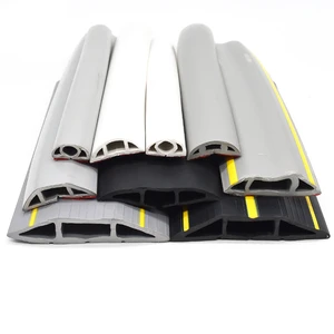 Cord Cover Heavy Duty Cable Protector 3 Channels Contains Cords Cables And Wires Easy To Unroll-Conceal Wires