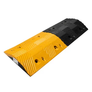 KSEIBI Heavy-Duty Rubber Speed Bumps Road Safety and Deceleration in Parking Lots Safety Traffic Breaker 1000X350X70MM No Slot