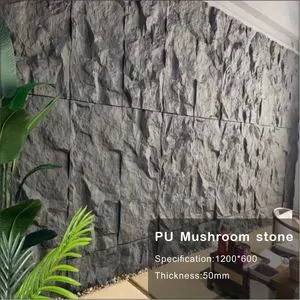 Best Selling PU Stone Polyurethane Block Siding Decorative Wall Panel For Modern Entertainment Venue Decor