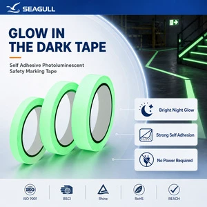 Luminous Glow in the Dark Tape Photoluminescent Night Glow Adhesive Tape for Wall Floor Stair Safety Marking Emergency Guidance