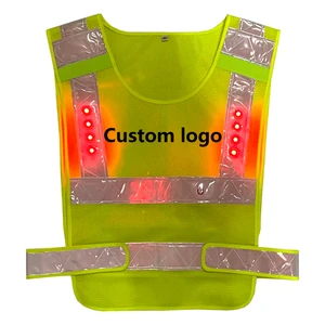 Factory Customized LED Safety Jackets Reflective Work Reflective Vest Night Reflective Safety Clothing