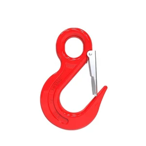 High Strength Alloy Steel Drop Forged Lifting Eye Hook/lifting Hoist Hook/eye Safety Hook With Safety Latch