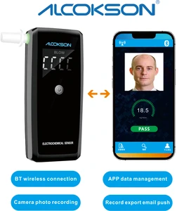 Electrochemical Sensor Alcohol Tester with Mobile App Connectivity Alcohol Breathalyzer