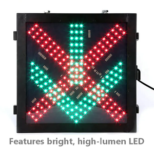 300mm Carriageway Red Cross Green Arrow LED Traffic Light Stop and Go Traffic Light for Expressway Use