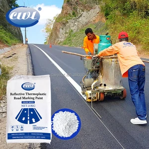 Anti-Slip White Yellow Thermoplastic Road Marking Material 3-5 Minutes Drying Time 25kg Bag Reflective Traffic Road Paint