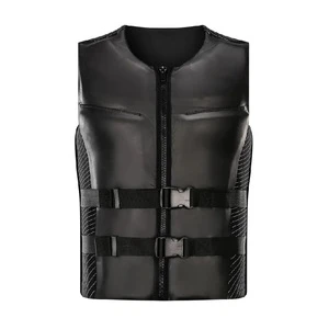 Custom OEM Unisex Black Neoprene EPE Foam Lifesaving Rescue Life Jacket Vest