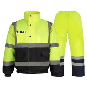 Reflective Safety Clothing Set Road Safety Custom Waterproof Jacket High Gloss Reflective Safety Clothing