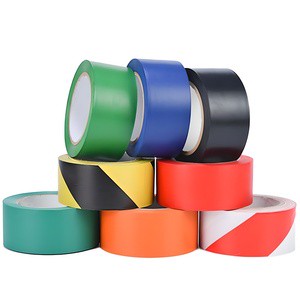 Customize PVC Warning Vinyl Floor Marking Lane Safety Line Waterproof Strong Adhesive Black Yellow Color Hazard Caution Tape
