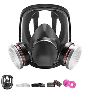 Industrial Respirator & Gas Mask Reusable Full Face Silicone with Double Filters 6800 Antigas Chemical Protection Gas Mask