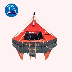 SOLAS CCS CE Certified Rubber Waterproof 12-25 Person DAVIT-Launched Inflatable Life Rafts for Marine Lifesaving