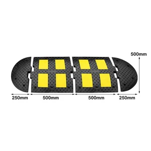 SH19 Road Flexible Rehabilitate High Visibility Speed Reducer Breaker Round Speed Bump Hump
