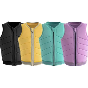 AG Surf Professional Neoprene Impact Life Saving Buoyancy Vest Life Jacket for Swimming Surfing Wake Boarding Sports Lifejackets