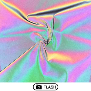 Colorful Gradient Grey Customizable Reflective Spandex Hi Vis Fabric for Fashion Clothes