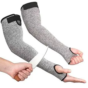 Long HPPE Glass Fiber Arm Protective A3 Cut Resistant Sleeve Anti Abrasion Cut C Safety Work Prevention Elbow Protector