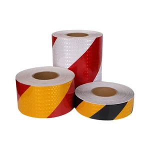 5cmx50m Yellow And Black PVC Reflective Hazard Caution Stripe Tape 2 Inch Waterproof Safety Material