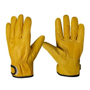Industrial Heavy Duty Sheep Leather Anti-Heat Full Finger Welding Gloves OEM Customizable Logo