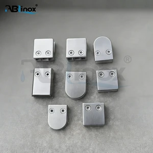 European Style Glass Clamp Stainless Steel 304 316 Elbow Bracket Polished Mirror 2205 Ss Railing Accessories Handrail Clamps