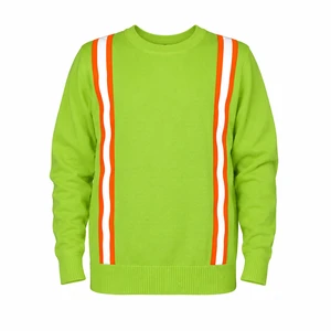 Fluorescent Reflective Strip Level D Cut Resistant Safety Sweater High Visibility Protective Workwear for Construction