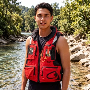 Adult Sea Rock Fishing Life Jacket Multi Functional Detachable High Foam Buoyancy Vest Portable Fishing Waistcoat Life Vest