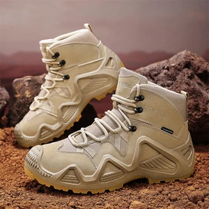 Manufacturer Custom Waterproof Climbing Boot Hiking Outdoor Boots Large Size Thick Soles Tactical Boots For Men