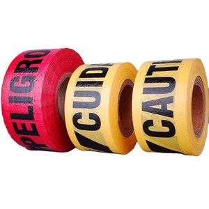 Customized Pattern Thickness Colored Print Safety Danger Caution Warning Tape Road Traffic Isolation Warning Tape