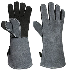 Leather Welding Gloves for Electric Welding, Heat-resistant Labor Protection, Anti-scald Resistant to High Temperatures.