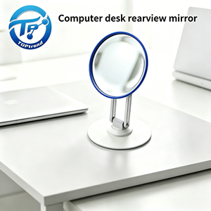 Office Desk Privacy Screen High-Definition Acrylic Convex Mirror with Iron Frame Portable Side-View Privacy Screen for Computers
