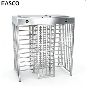 Anti-Tailgating 304ss Dual /Single Channel Security Full Height Turnstile Rotating Gate for Construction Site Access Control