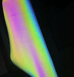 New Color Changing rainbow Color Reflective Polyester Fabric for Fashion Clothing Jacket