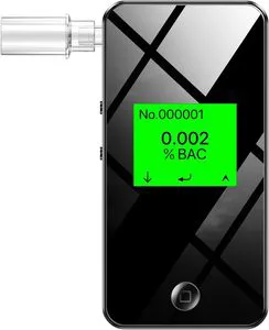 SZEEK EK984 Portable Handheld Keychain Alcohol Tester Digital Alcohol Meter Black Compact Breath Analyzer Personal Alcohol