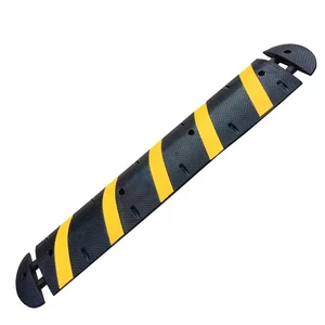 183CM Traffic Control Speed Limit Road Humps Rubber Speed Breaker Bumps Cable Protector Ramp 72 Inch Rubber Speed Bumps