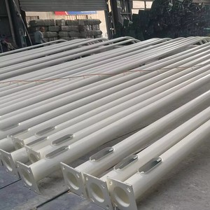 TIANHUANG Hot-Dip-Galvanized Steel Single-Arm Outdoor Lamp Post Street Light 3M-12M Height Resistant 160 Km/h Wind 3-Year