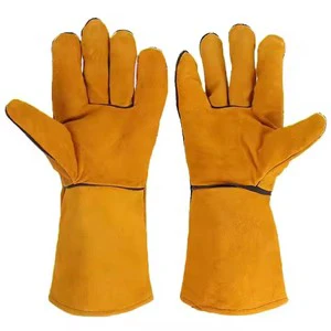Flexible Custom Welding Gloves Goatskin/Cowhide Split Leather For Precision Welding Heat-Resistant Safety Working Gloves