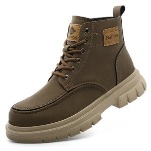 Labor Protection Steel Toe High Top Safety Shoes Work Boots for Men Summer Anti-Smash & Anti-Puncture Lightweight